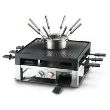 Раклетница Solis Combi-Grill 3 in 1 Silver/Black