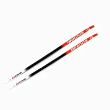 Лыжи беговые взрослые без насечек STC Brados RS Combi Red 199 см черный, красный