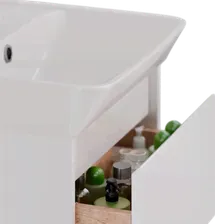 Тумба для комплекта Lemark Combi 50 белая глянцевая с ящиками, с доводчиками