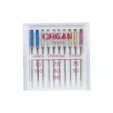Иглы ORGAN универсальные COMBI для БШМ (Джинсовые/Универсальные/Стрейч) уп.10 игл в Москве
