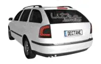 Задние фонари Skoda Octavia II Combi 2004-2012 RS светодиодные черные/дым-0