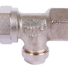 OVENTROP Combi 4 вентиль на обр. подводку Ду15, 1/2", PN10, латунь/бронза, проходной, никелир.